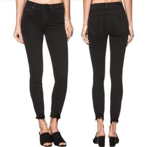 Paige Hoxton Super Crop Distressed Hem Jeans